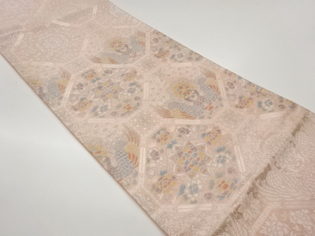 JAPANESE FUKURO OBI / WOVEN FLOWER CREST